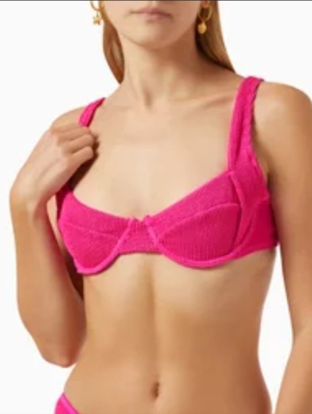 Good American Hot Pink Always Fits bikini top 5xl (28w)